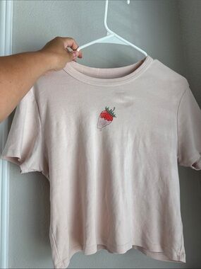 Urban outfitters Strawberry cropped Tee